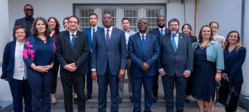 Photo prise  à l'issue de leur rencontre avec la délégation de l'ONU à Kinshasa 