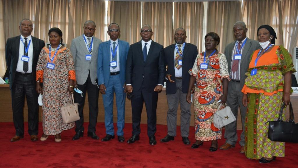 le Syndicat National des Magistrats du Congo (SYNAMAC) avec le premier ministre. Ph. Droits tiers.