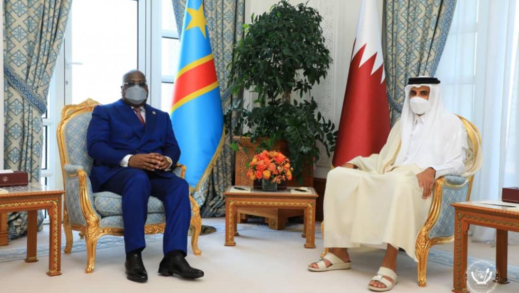 Félix Tshisekedi et l'Emir du Qatar 