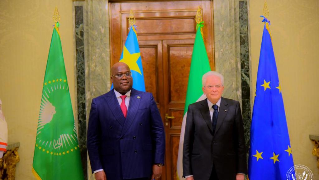 Le président Félix Tshisekedi et son homologue Italien Mattarella