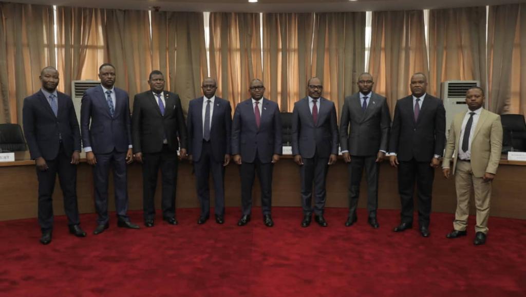 Le PM Sama Lukonde et les membres de la CENI, de l'ONIP et l'INS