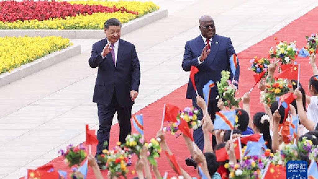 le président Félix Tshisekedi et son homologue Chinois Xi Jinping