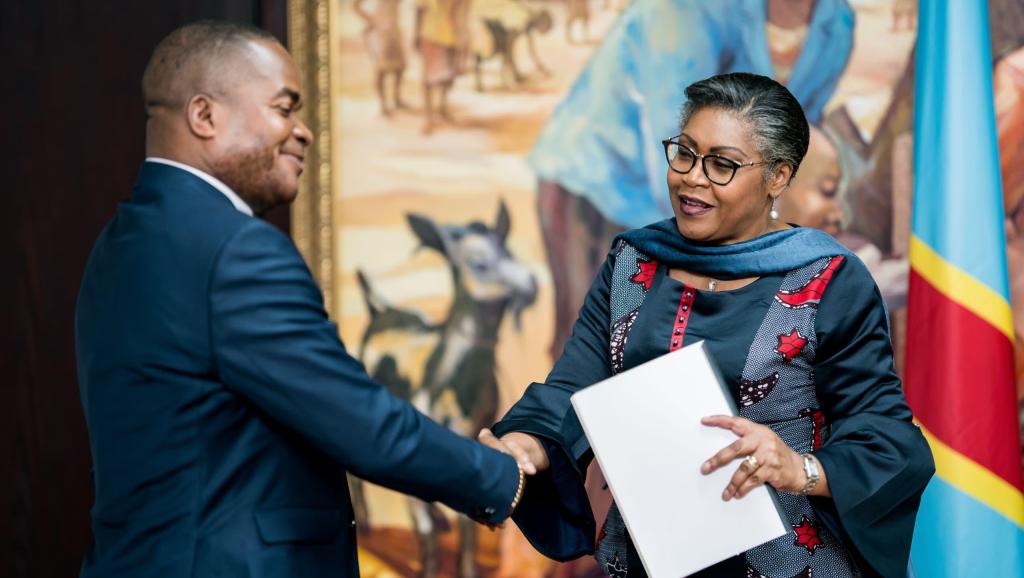 La PM Judith Suminwa recevant le président du Conseil Supérieur de la Magistrature Dieudonné Kamuleta 