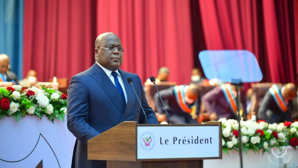 Félix Tshisekedi, lors du discours sur l'état de la nation