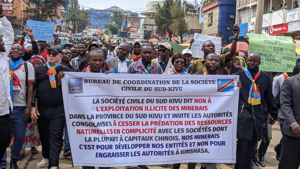 Manifestation de la société civile du Sud-Kivu. Pht. Droits tiers.