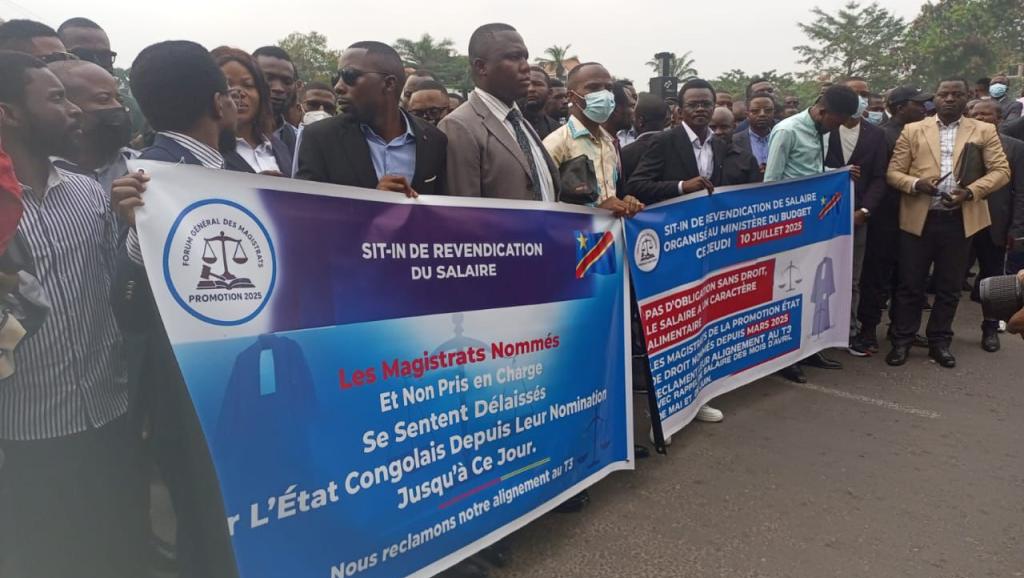 Les magistrats en sit-in à Kinshasa