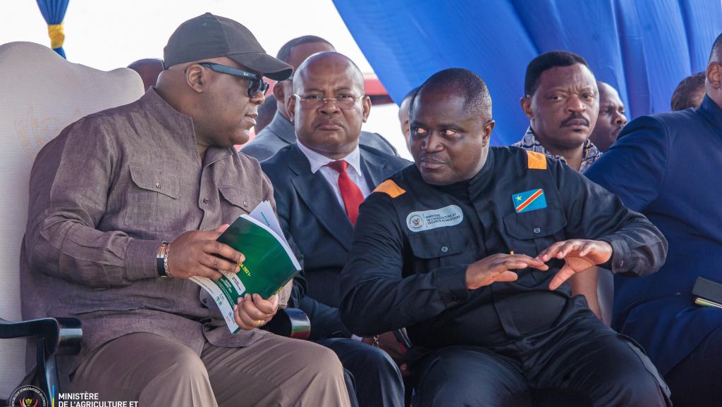 Félix Tshisekedi et Mohindo Nzangi lors du lancement de la campagne agricole à Kinshasa