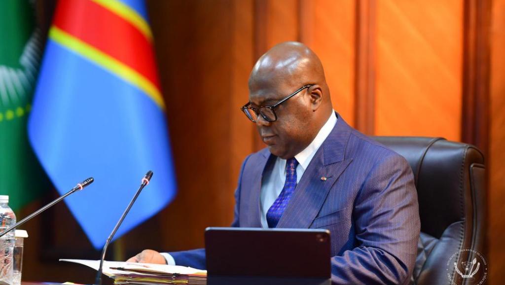 Félix Tshisekedi, lors de la 74è réunion du conseil des ministres 