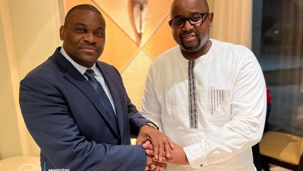 Floribert Anzuluni, et Benjamin Evita, vice-président de la Chambre de commerce de la CEEAC