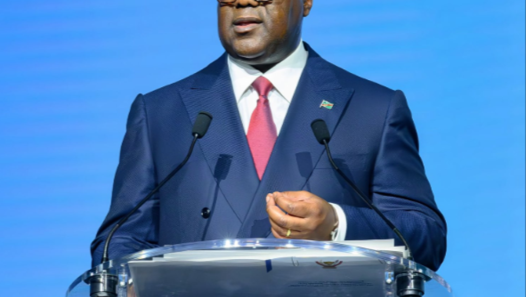Le président Félix Antoine Tshisekedi au Forum africain sur l'eau, à Ndjamena.