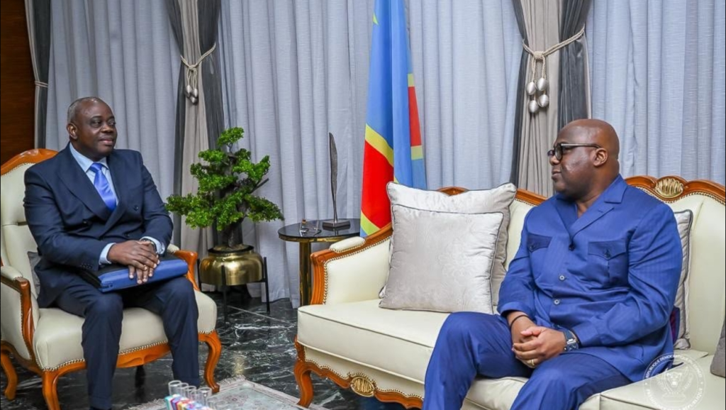 Félix Tshisekedi, président de la RDC et Christophe Bitasimwa, Inspecteur principal de l'IGF 