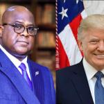 Félix Tshisekedi et Donald Trump, respectivement présidents de la RDC et des USA