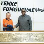 Ministre de Mines, Louis Watum, et le responsable de Tenke Fungurume Mining dans la province du Lualaba ce vendredi 19 sept 2025