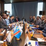 La mission de FMI à Kinshasa, reçu par le ministre de finances, Doudou Fwamba