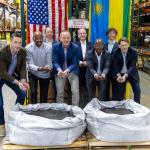 Photo prise lors de la première exportation du Tungstène sur le sol américain 