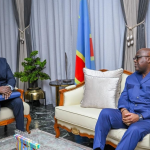 Félix Tshisekedi, président de la RDC et Christophe Bitasimwa, Inspecteur principal de l'IGF 