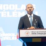 Le ministre Patrick Muyaya animant un briefing spécial.
