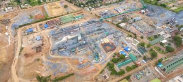  Vue aérienne du chantier de construction du concentrateur de Kipushi
