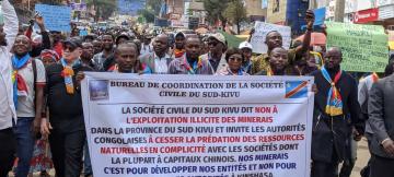 Manifestation de la société civile du Sud-Kivu. Pht. Droits tiers.