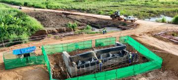 Travaux de construction de la route dans le cadre du contrat sino-congolais. Photo d'illustration 