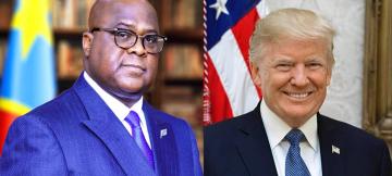 Félix Tshisekedi et Donald Trump, respectivement présidents de la RDC et des USA