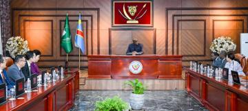 Félix Tshisekedi et la délégation chinoise 