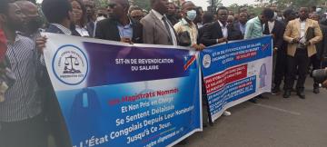 Les magistrats en sit-in à Kinshasa