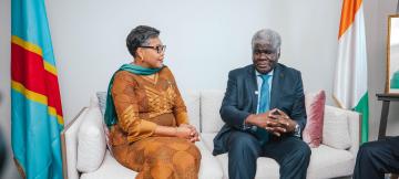 Judith Suminwa et Robert Beugré, respectivement premiers ministre de la RDC et de la Cote d'Ivoire