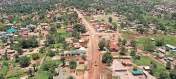 Vue aérienne sur la cité minière de Durba en province du Haut-uele, dans l'Est de la RDC