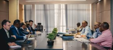 Lors de la rencontre entre le ministre d'Infrastructures, John Banza, et la délégation de la Banque mondiale ce vendredi 5 septembre 2025 à Kinshasa