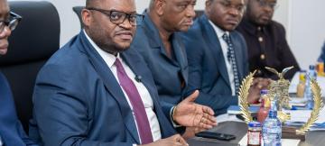 Doudou Fwamba, ministre de Finances lors de la réunion stratégique sur la mise en oeuvre de déconcentration de l'ordonnancement avec la DGTCP 