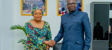 La DG ai de l'OCC et le ministre Julien Paluku