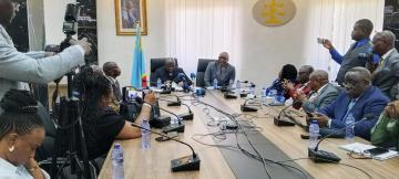 La Cour des comptes en breifing presse à Kinshasa.