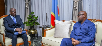 Félix Tshisekedi, président de la RDC et Christophe Bitasimwa, Inspecteur principal de l'IGF 
