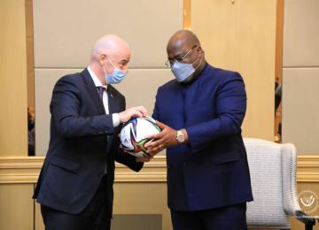 Le président de la FIFA et Félix Tshisekedi 