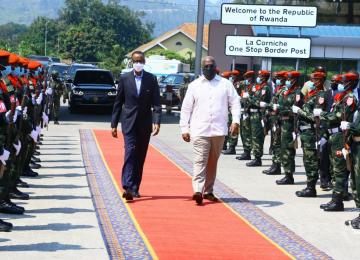 Les présidents de la République Félix Tshisekedi et Paul Kagame