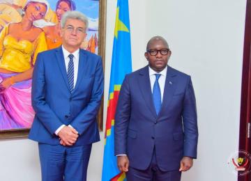 Le nouvel ambassadeur de France et le Premier Ministre Sama Lukonde 