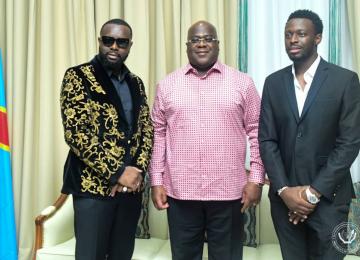 Les deux musiciens congolais de la diaspora reçus par le chef de l’État 