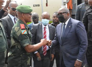 Arrivée du Premier Ministre à l'aéroport de Goma