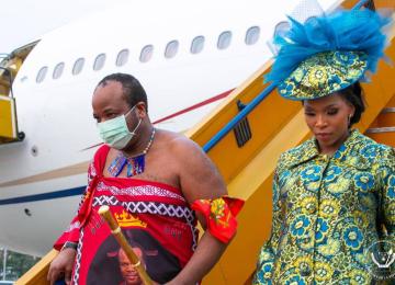 L'arrivée à Kinshasa du Roi Mswati III d'Eswatini