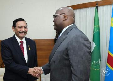 Félix Tshisekedi et le Ministre indonésien des investissements et des affaires maritimes