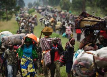 Une horde des déplacés dans la partie Est de la RDC. Photo d'illustration 