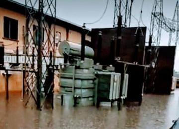 Des installations de la SNEL inondées par la pluie