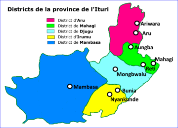 Carte de l'Ituri