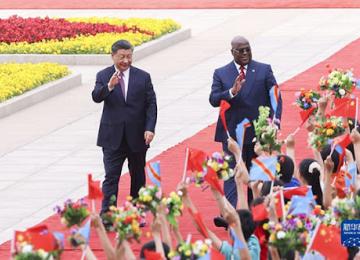 le président Félix Tshisekedi et son homologue Chinois Xi Jinping