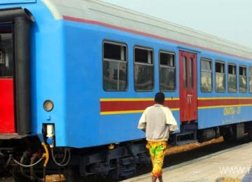 Des wagons passagers à la Gare centrale de Kinshasa. Photo d'illustration