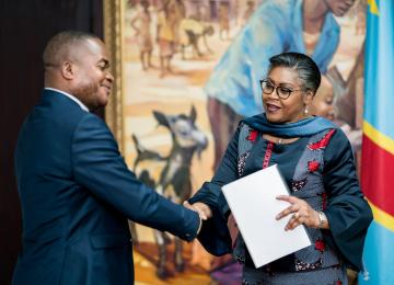 La PM Judith Suminwa recevant le président du Conseil Supérieur de la Magistrature Dieudonné Kamuleta 