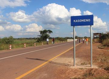 Une vue de la route Kasomeno du côté Zambie