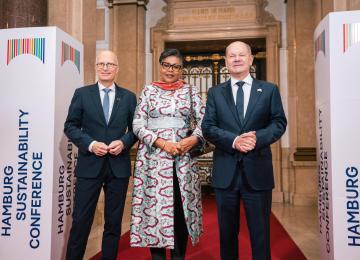 La Première ministre Judith Suminwa à la Conférence de Hambourg 