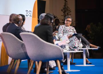 Judith Suminwa à la conférence de Hambourg 